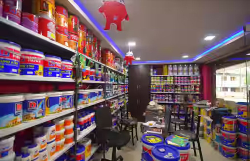 RK Traders Paint Store Shelves