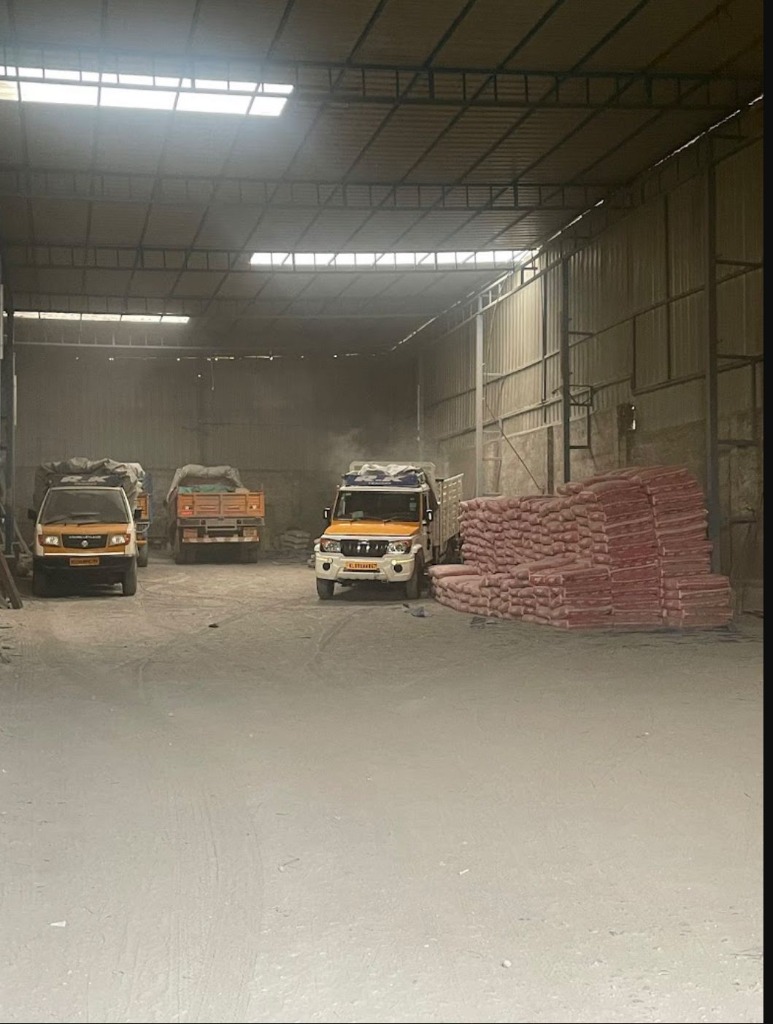RK Traders Warehouse with Cement Bags